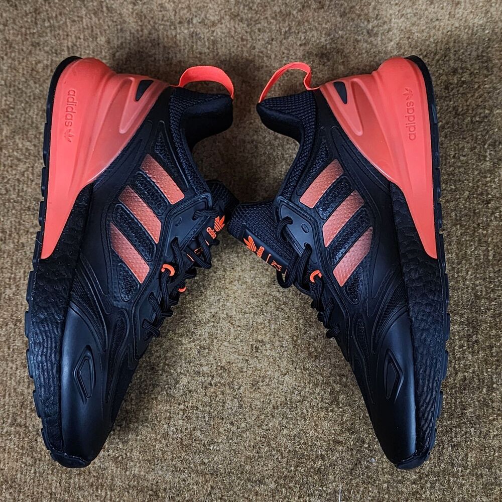 adidas Originals ZX 2K Boost Men Sneakers Trainers Size 7 Black/Solar Red GZ7735
